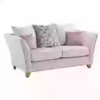 Elegant Velvet 2 Seater Sofa with Metallic Stud Design & Wooden Legs